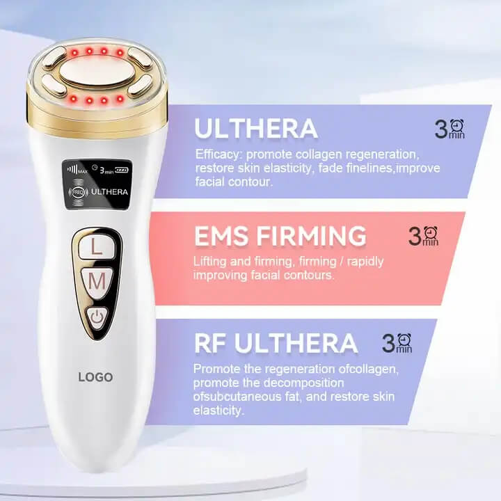 SKB-1803 Ultrasuono Rf Ems ha condotto la cura della pelle di rimozione delle rughe Anti Aging Beauty Device 